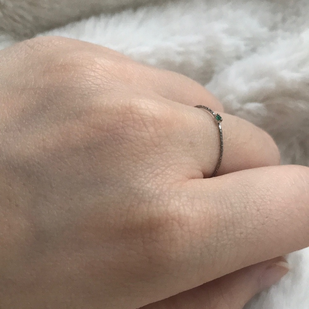 Delicate Green Crystal Ring